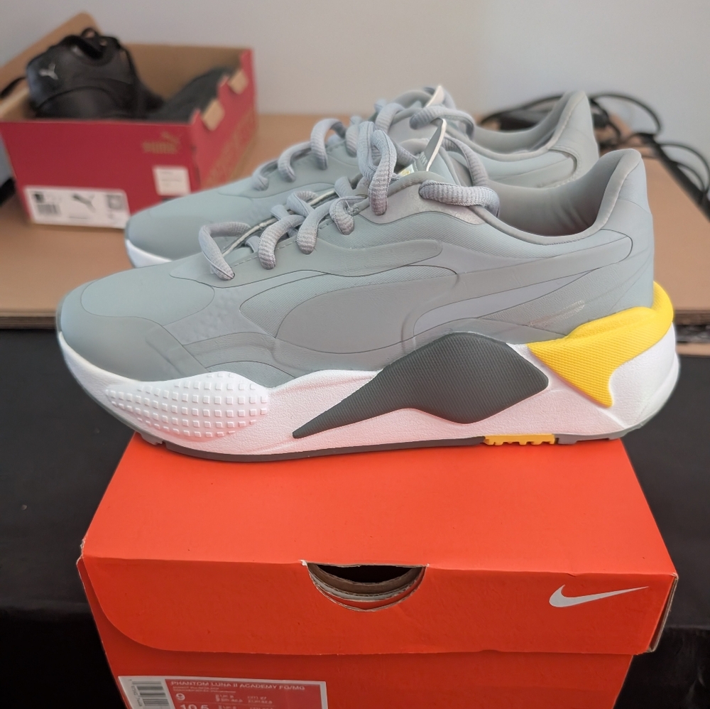 Puma Gray and Yellow Golf Spikeless Sneakers - LIKE NEW - Size 7